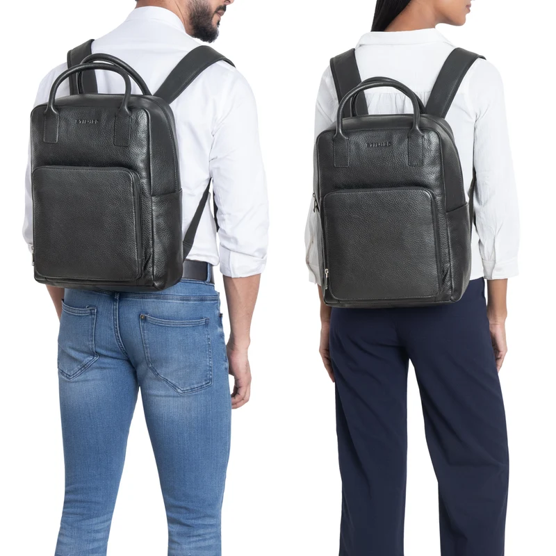 "Seraphine" XL Leder Rucksacktasche mit Laptop-Fach 15,6 Zoll Damen