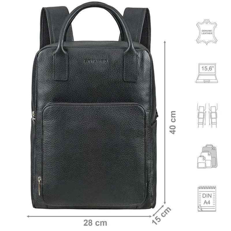 "Seraphine" XL Leder Rucksacktasche mit Laptop-Fach 15,6 Zoll Damen