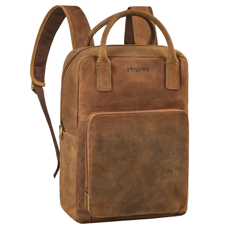 "Seraphine" XL Leder Rucksacktasche mit Laptop-Fach 15,6 Zoll Damen