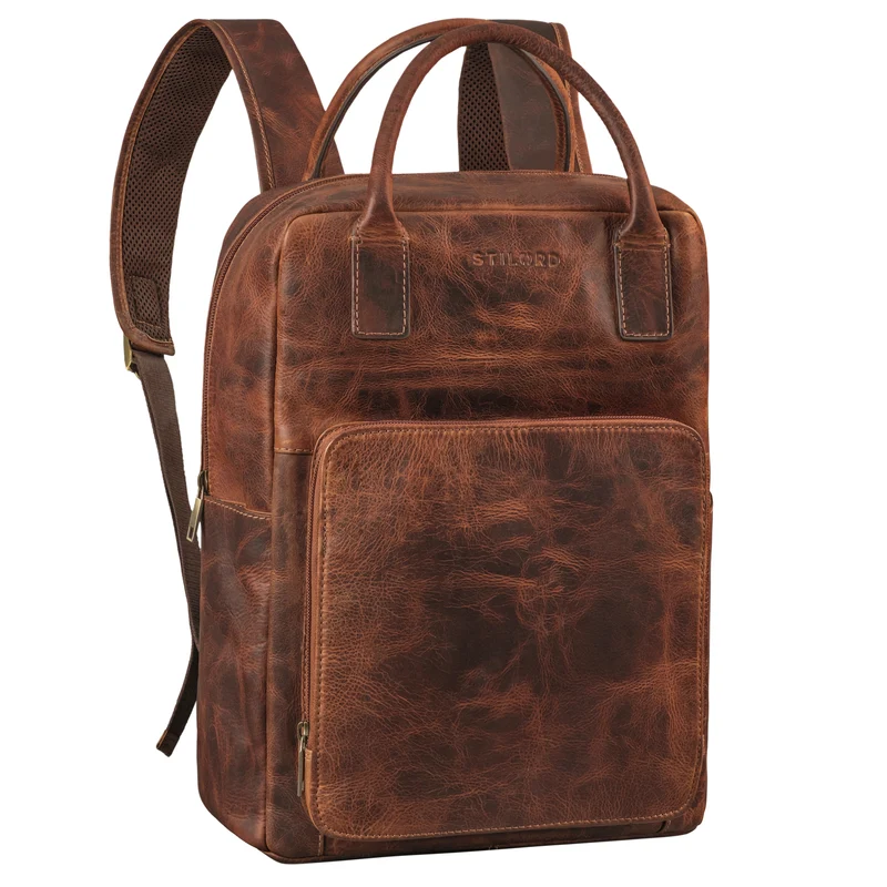 "Seraphine" XL Leder Rucksacktasche mit Laptop-Fach 15,6 Zoll Damen