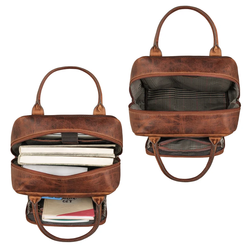 "Seraphine" XL Leder Rucksacktasche mit Laptop-Fach 15,6 Zoll Damen