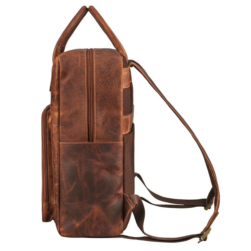 "Seraphine" XL Leder Rucksacktasche mit Laptop-Fach 15,6 Zoll Damen