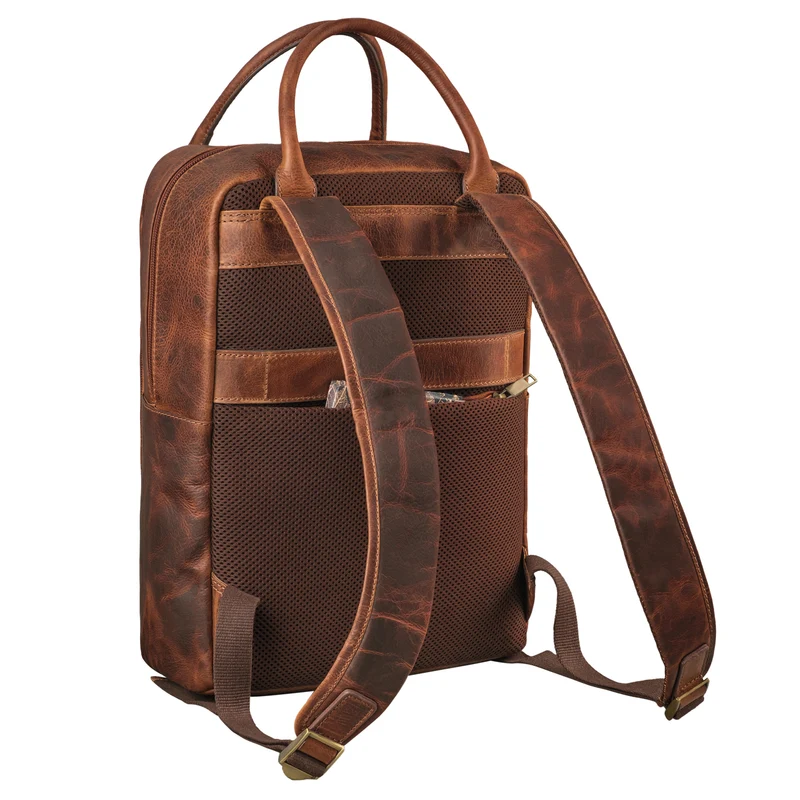 "Seraphine" XL Leder Rucksacktasche mit Laptop-Fach 15,6 Zoll Damen