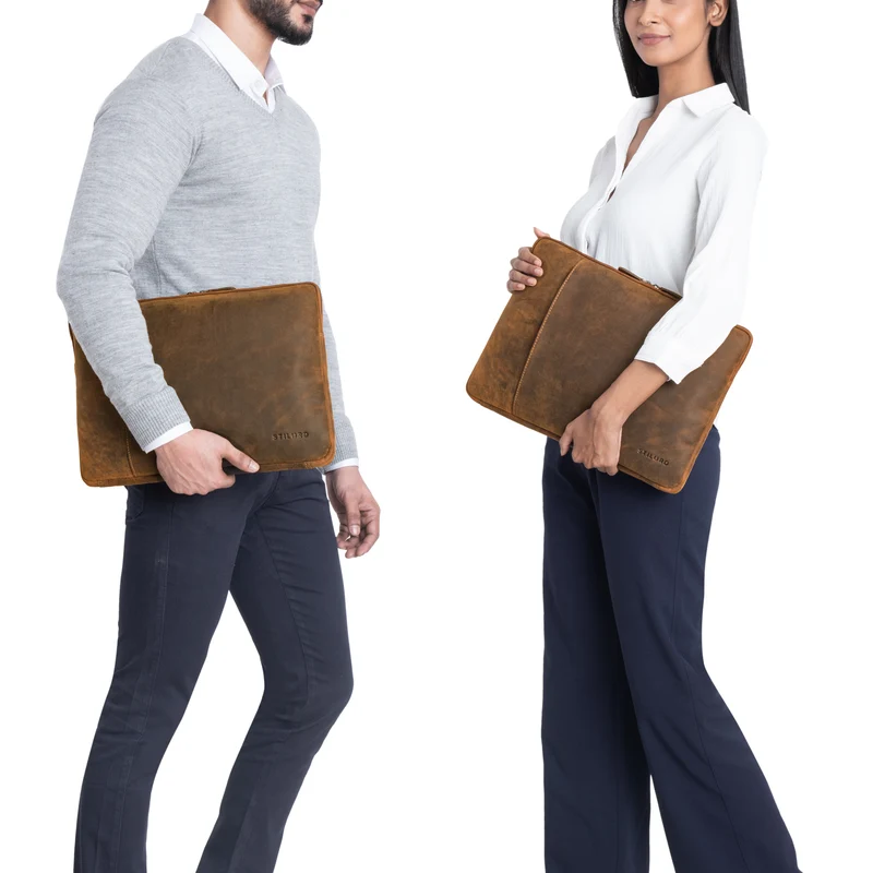 "Ino" 15.6 Zoll Laptop Sleeve Hülle Leder