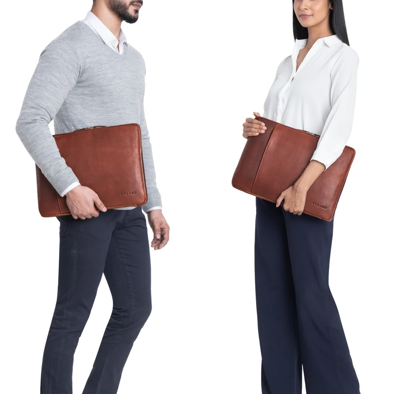 "Ino" 15.6 Zoll Laptop Sleeve Hülle Leder