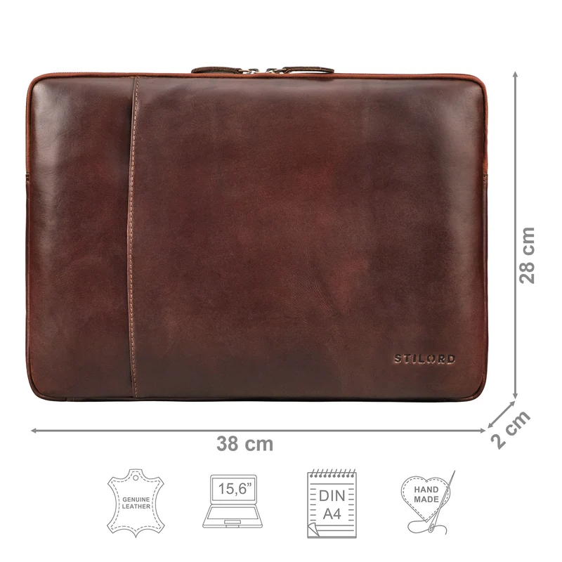 "Ino" 15.6 Zoll Laptop Sleeve Hülle Leder
