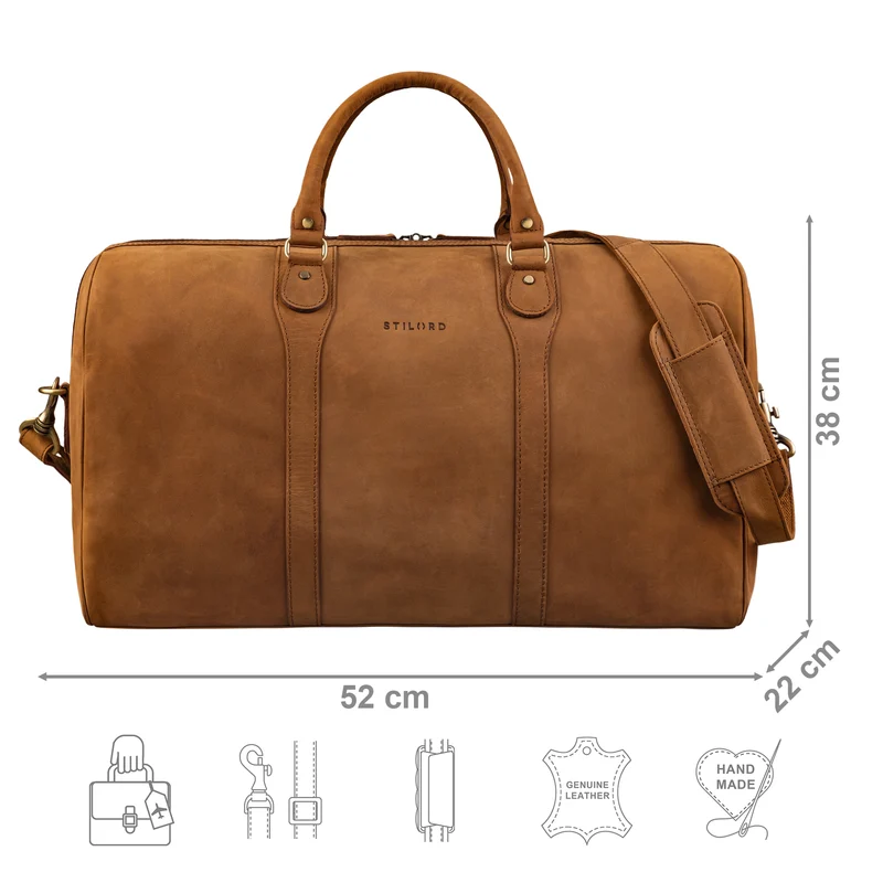 "Vivaldo" Vintage Reisetasche Leder Herren und Damen