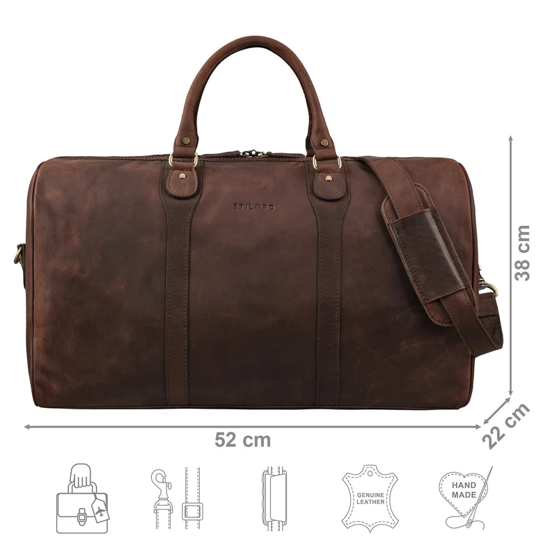 "Vivaldo" Vintage Reisetasche Leder Herren und Damen