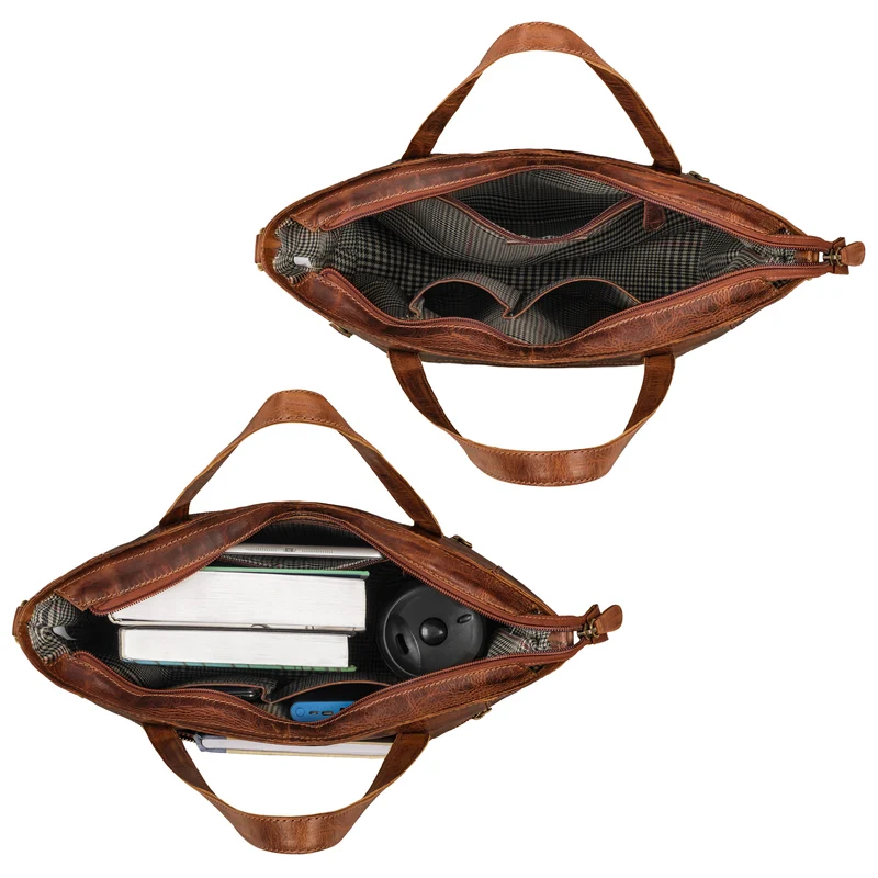 "Nicole" 3-in-1 Shopper Leder Damen (Handtasche Umhängetasche Crossbody Bag)