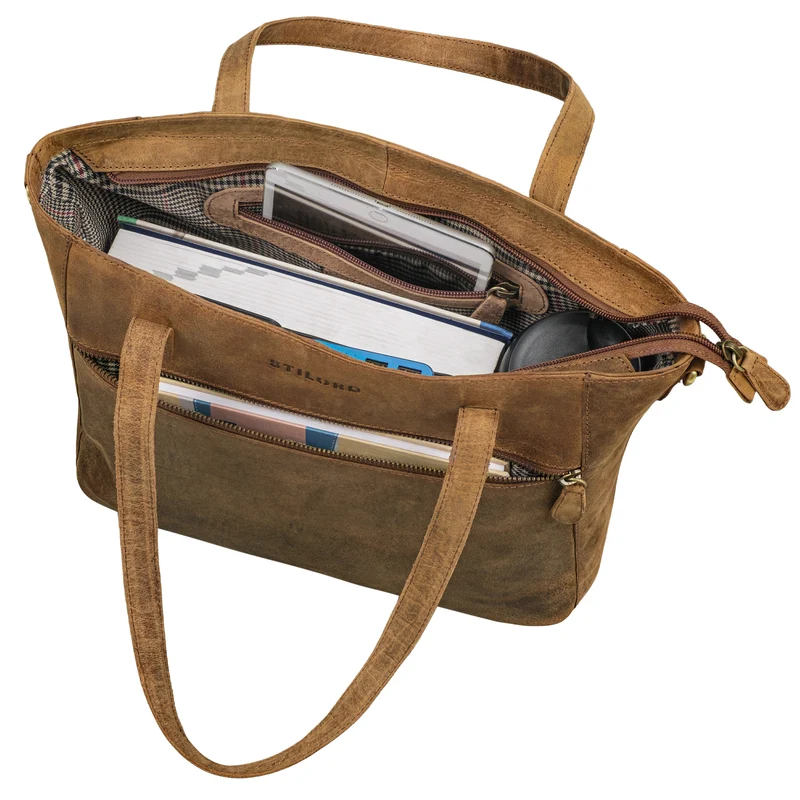 "Nicole" 3-in-1 Shopper Leder Damen (Handtasche Umhängetasche Crossbody Bag)