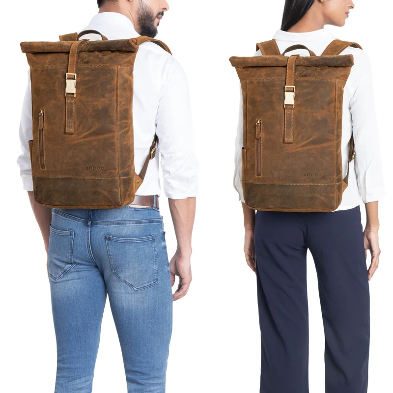 "Harriet" Rolltop Rucksack mit Laptop-Fach 15.6 - 17 Zoll Damen Herren