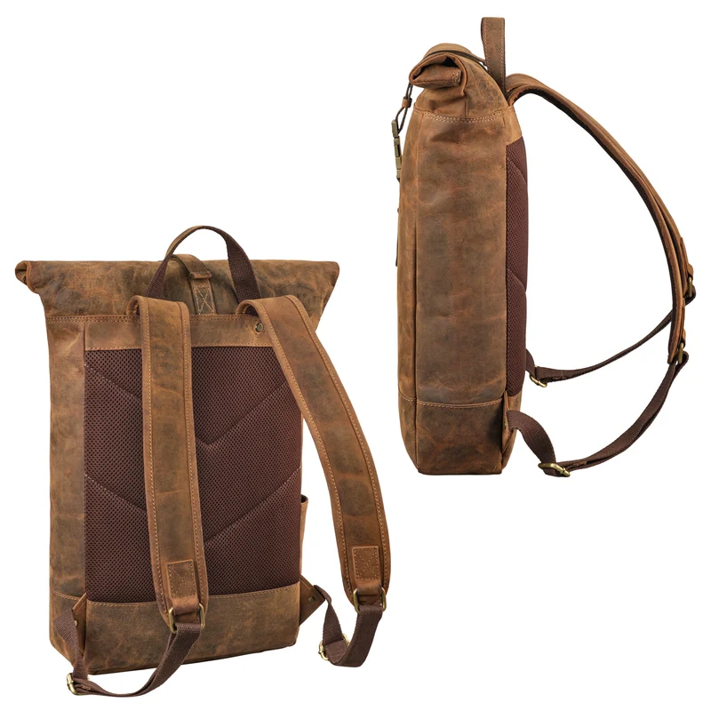 "Harriet" Rolltop Rucksack mit Laptop-Fach 15.6 - 17 Zoll Damen Herren