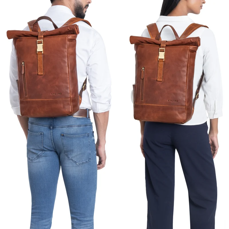 "Harriet" Rolltop Rucksack mit Laptop-Fach 15.6 - 17 Zoll Damen Herren