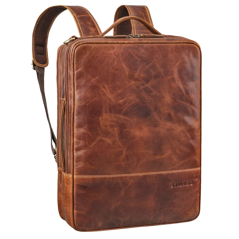 "Dash" Praktischer 2 in 1 Rucksack Leder XL Aktentasche 15 - 16 Unisex