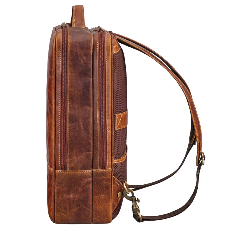 "Dash" Praktischer 2 in 1 Rucksack Leder XL Aktentasche 15 - 16 Unisex