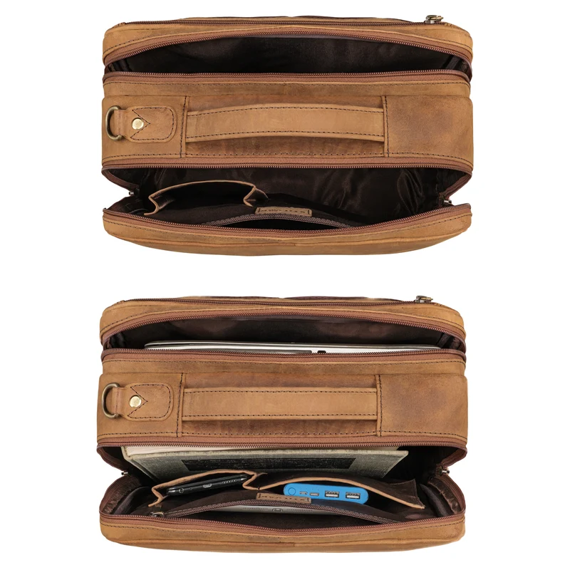 "Dash" Praktischer 2 in 1 Rucksack Leder XL Aktentasche 15 - 16 Unisex