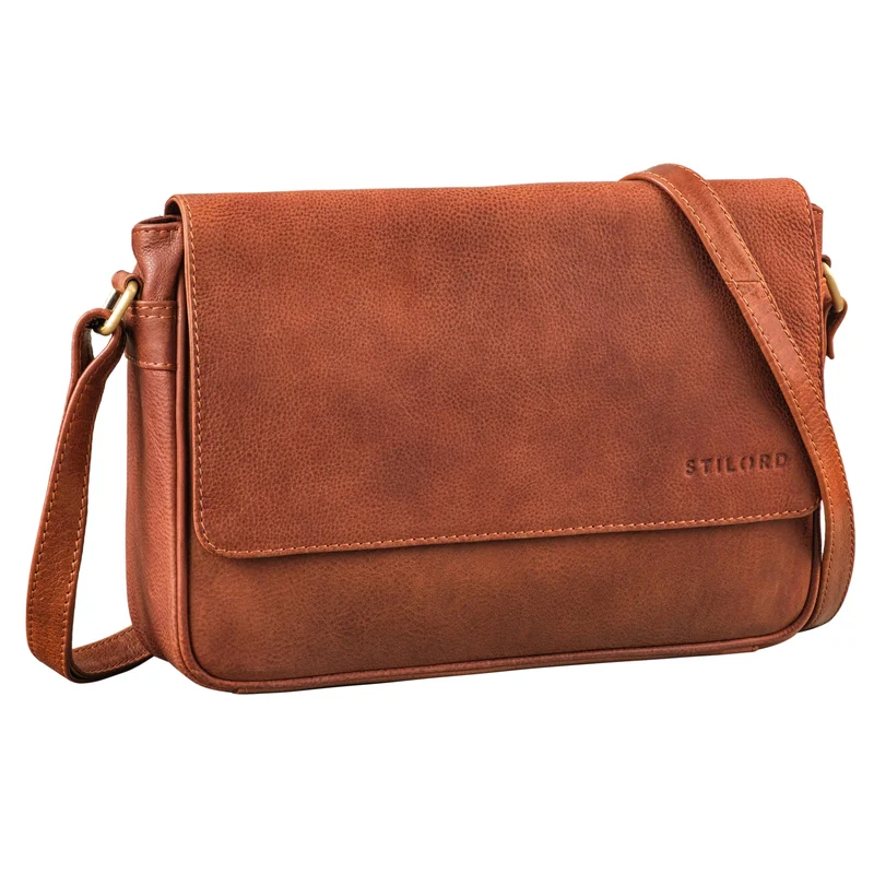 "Ruth" Klassische Damen Handtasche zum Umhängen aus Leder klein