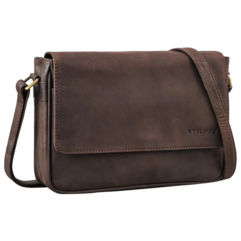 "Ruth" Klassische Damen Handtasche zum Umhängen aus Leder klein