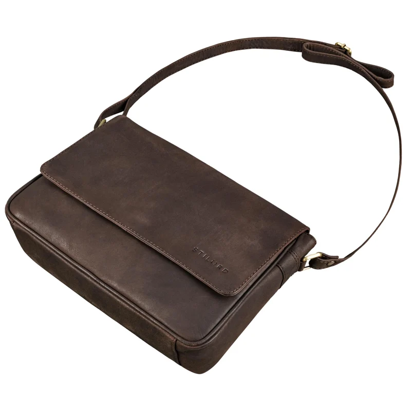 "Ruth" Klassische Damen Handtasche zum Umhängen aus Leder klein