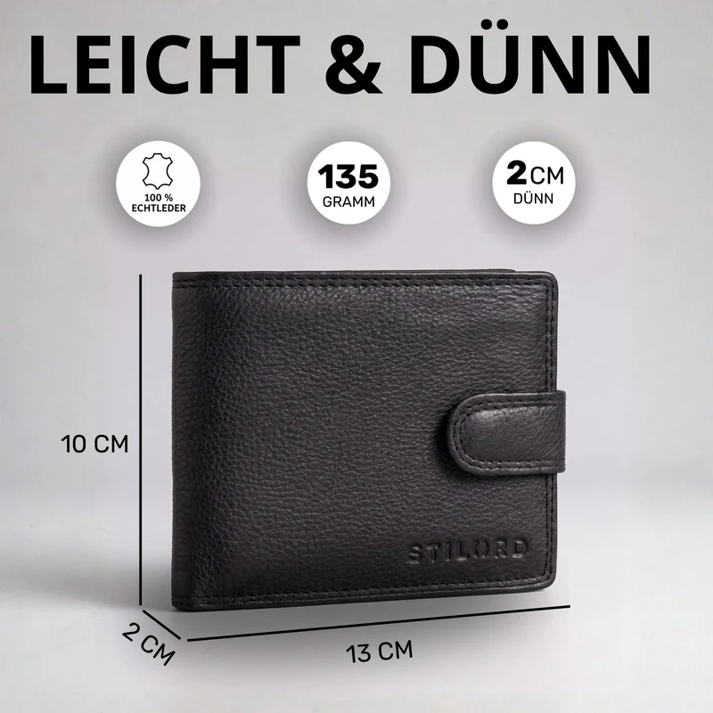 "Merrick" RFID Geldbörse Herren Leder