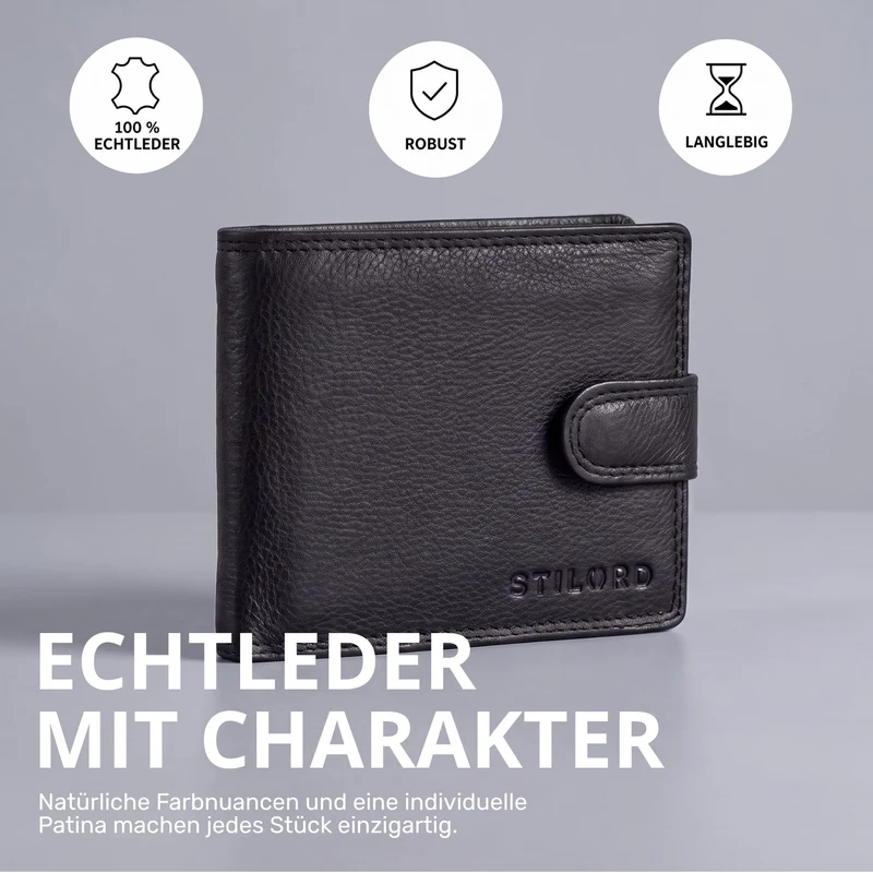 "Merrick" RFID Geldbörse Herren Leder