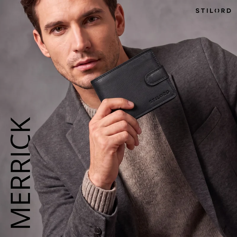 "Merrick" RFID Geldbörse Herren Leder