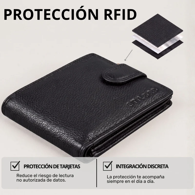 "Merrick" RFID Geldbörse Herren Leder