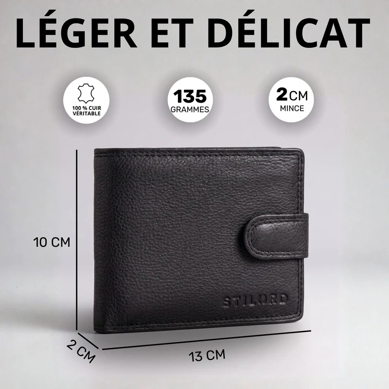 "Merrick" RFID Geldbörse Herren Leder