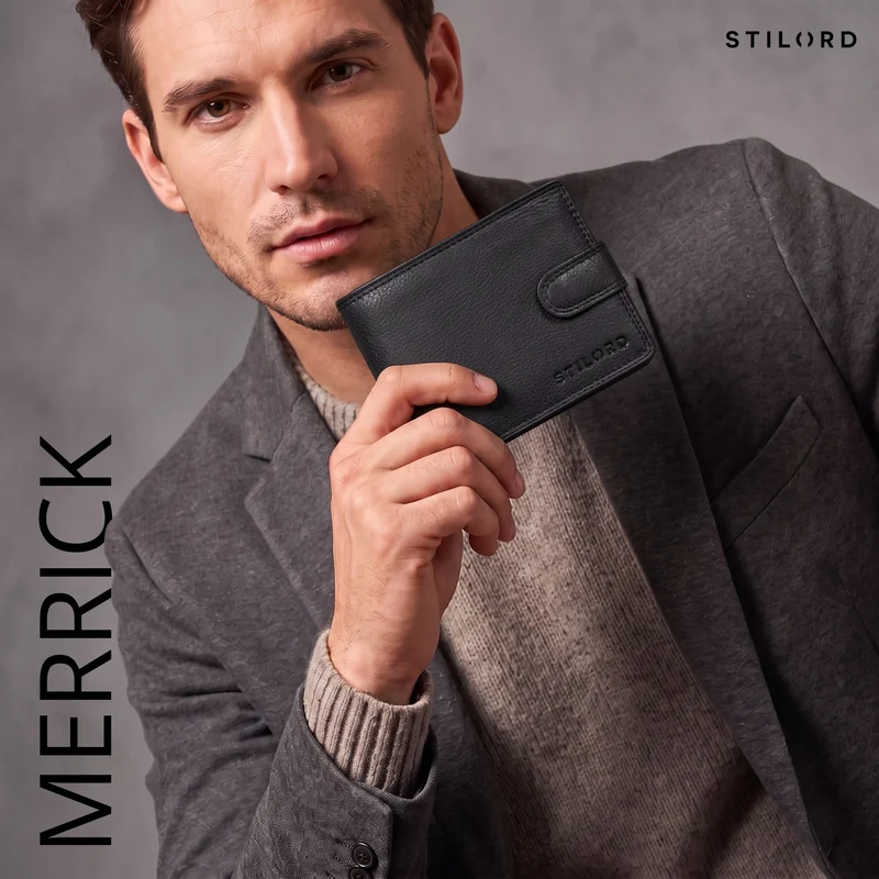 "Merrick" RFID Geldbörse Herren Leder