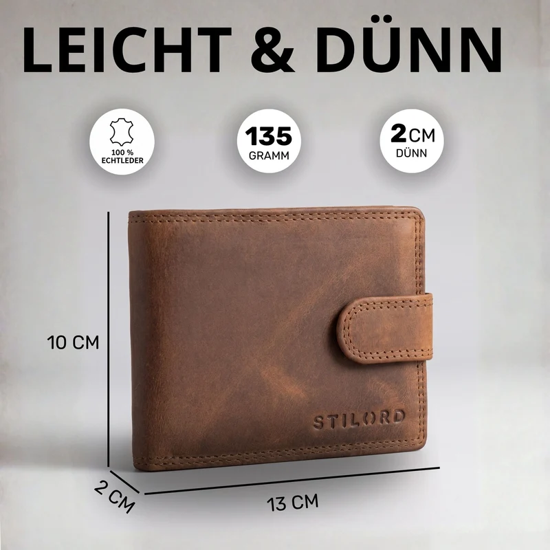 "Merrick" RFID Geldbörse Herren Leder