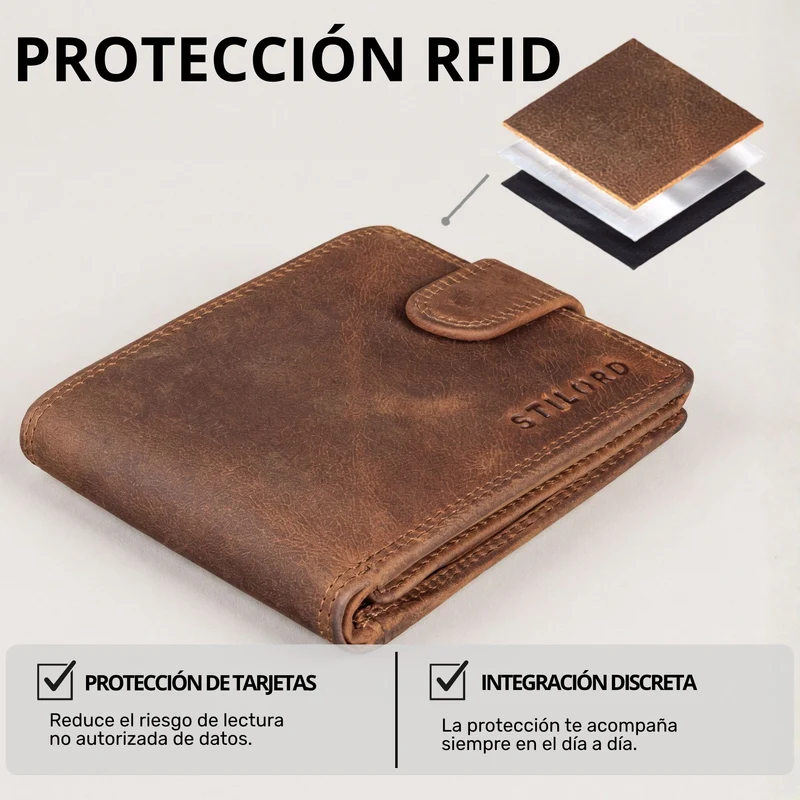 "Merrick" RFID Geldbörse Herren Leder