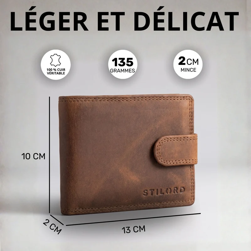 "Merrick" RFID Geldbörse Herren Leder