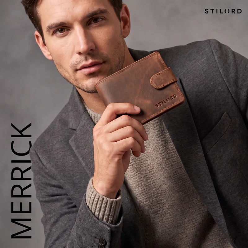 "Merrick" RFID Geldbörse Herren Leder