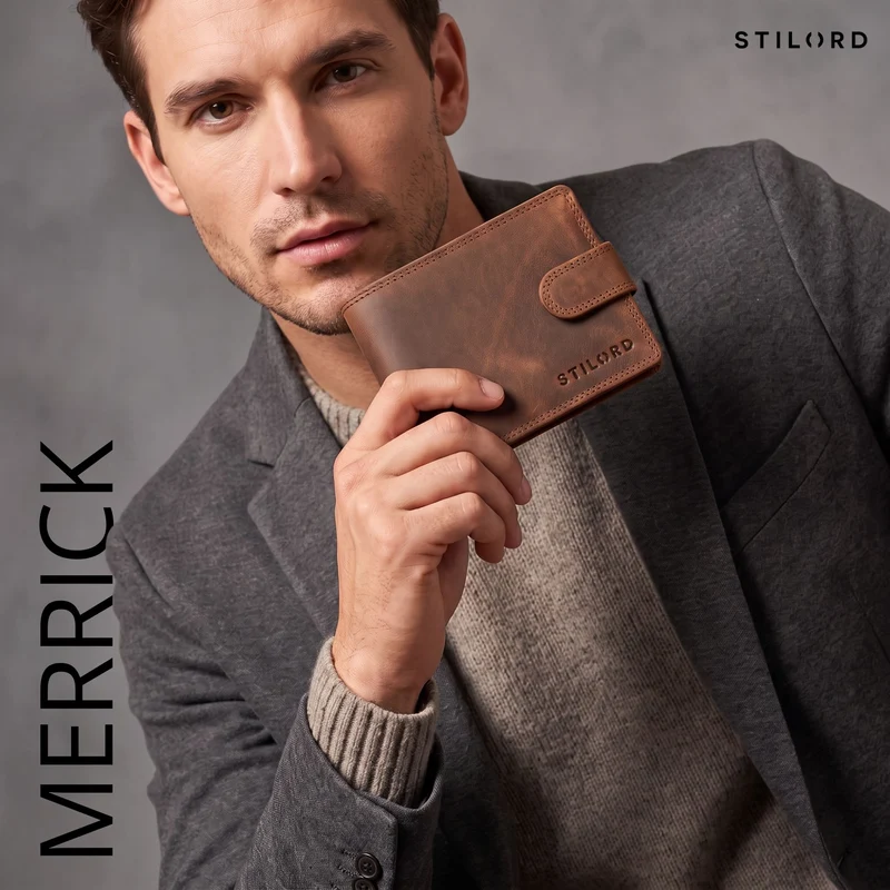 "Merrick" RFID Geldbörse Herren Leder