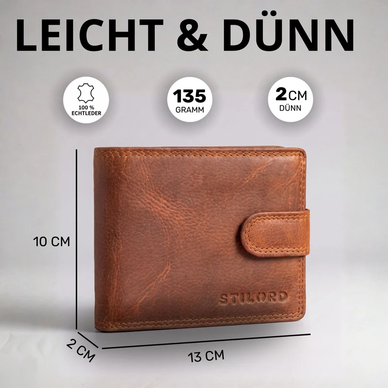"Merrick" RFID Geldbörse Herren Leder