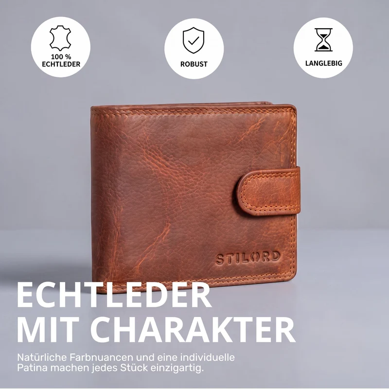 "Merrick" RFID Geldbörse Herren Leder