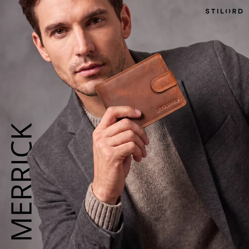 "Merrick" RFID Geldbörse Herren Leder