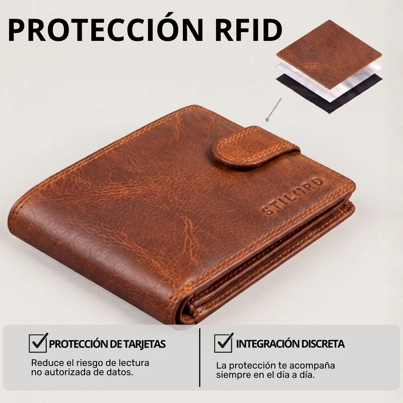 "Merrick" RFID Geldbörse Herren Leder