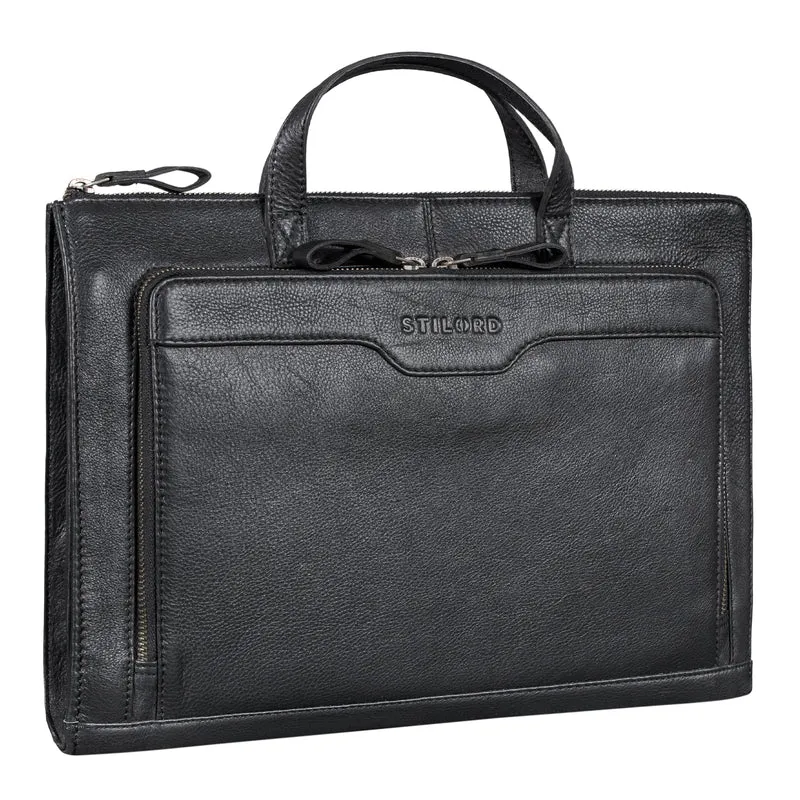 "Silvano" Schmale Echtleder Laptop Sleeve 13,3 Zoll Damen und Herren