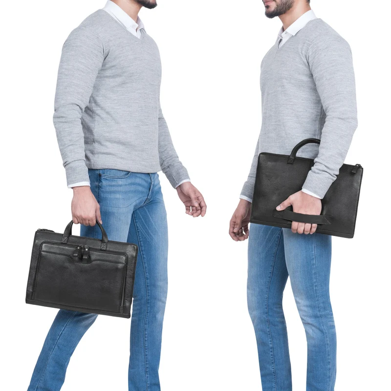 "Silvano" Schmale Echtleder Laptop Sleeve 13,3 Zoll Damen und Herren