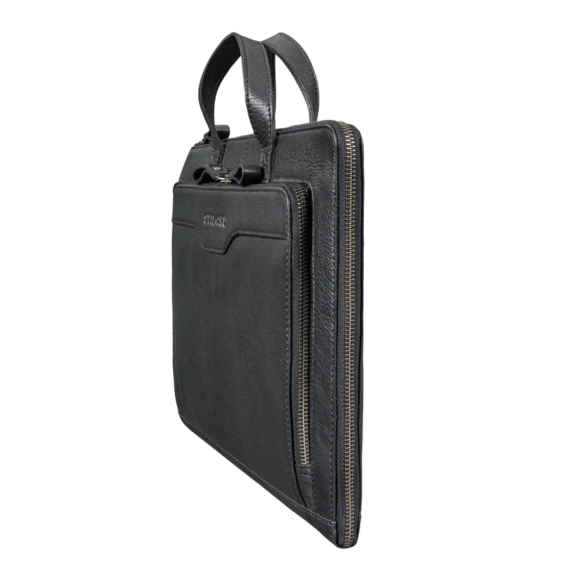"Silvano" Schmale Echtleder Laptop Sleeve 13,3 Zoll Damen und Herren