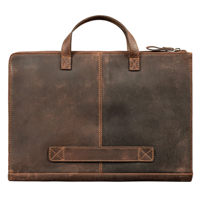 "Silvano" Schmale Echtleder Laptop Sleeve 13,3 Zoll Damen und Herren