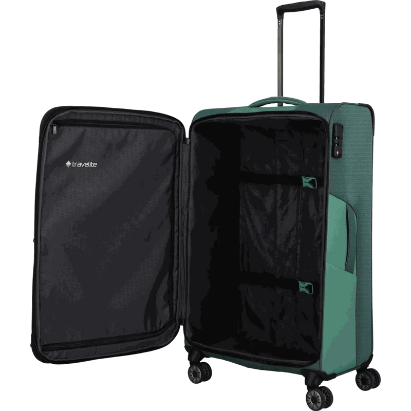 Travelite Viia 4-Rollen-Trolley L 77 cm -Eukalyptus