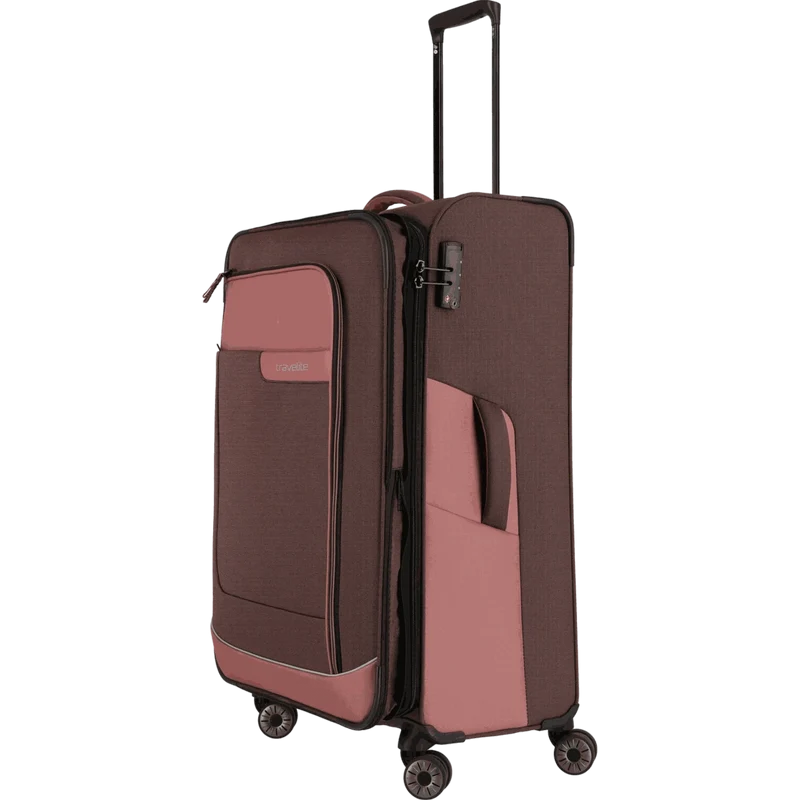 Travelite Viia 4-Rollen-Trolley L 77 cm -Frühlingsrose