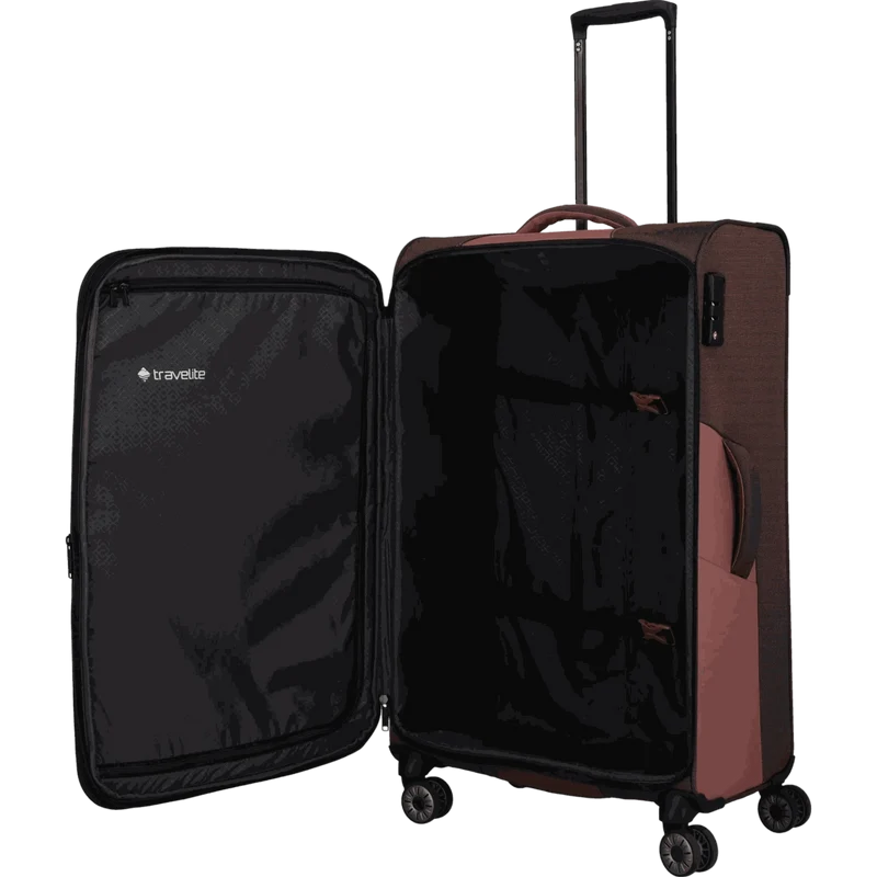 Travelite Viia 4-Rollen-Trolley L 77 cm -Frühlingsrose