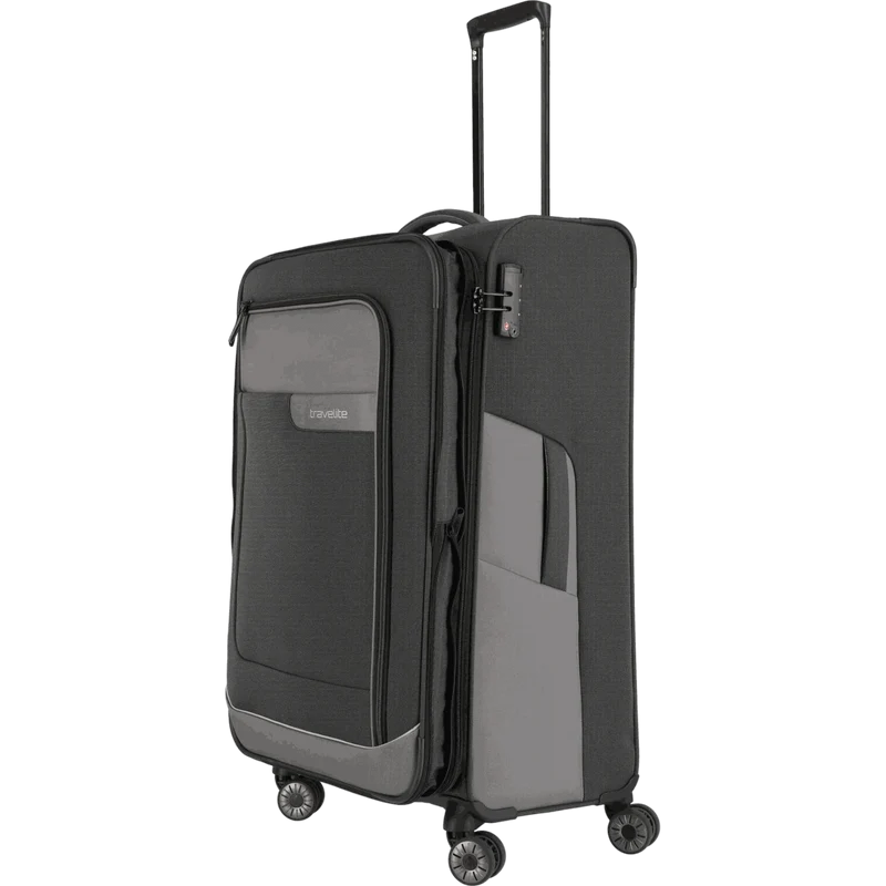 Travelite Viia 4-Rollen-Trolley L 77 cm -Schiefer
