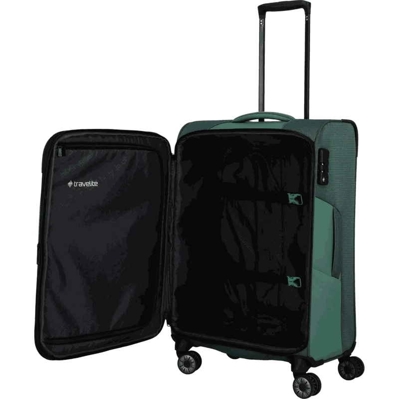 Travelite Viia 4-Rollen-Trolley M 67 cm -Eukalyptus