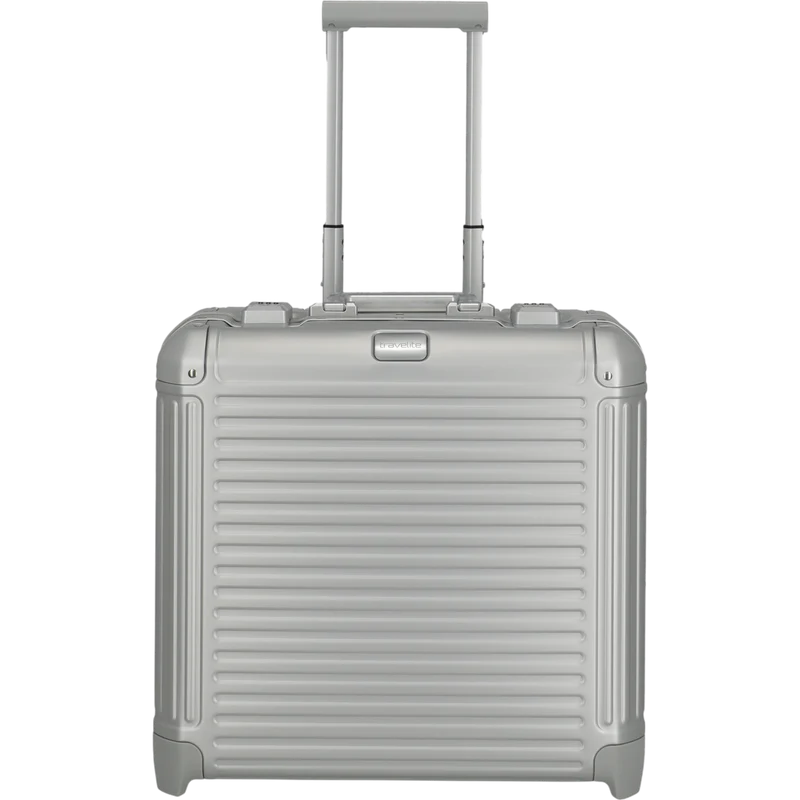Travelite Next Business-Trolley aus Aluminium 45 cm -Silber