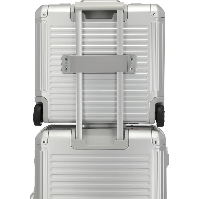 Travelite Next Business-Trolley aus Aluminium 45 cm -Silber