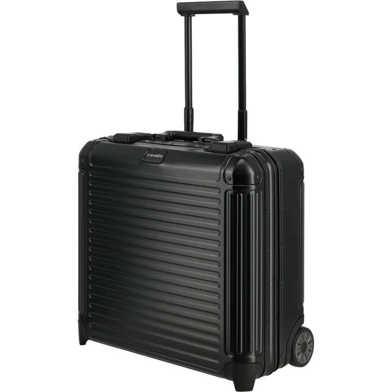 Travelite Next Business-Trolley aus Aluminium 45 cm -Schwarz
